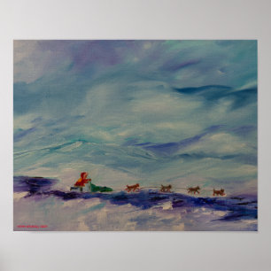 Affiche Huslia Hustler, Musher d'Alaska