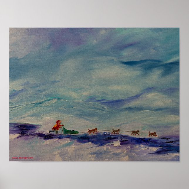 Affiche Huslia Hustler, Musher d'Alaska (Devant)