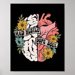 Affiche Hustle Drogue Soul Floral Cerveau Mentale
