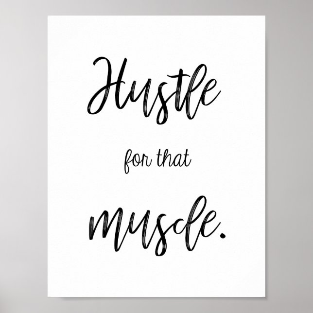 Affiche Hustle pour ce Muscle - Décor Motivation Fitness (Devant)