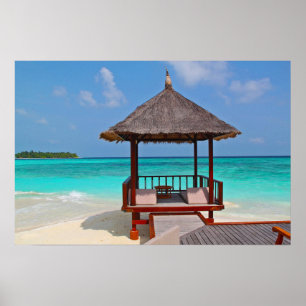Affiche Hutte parfaite de plage