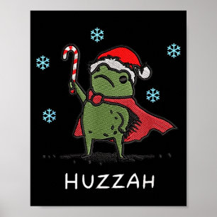 Affiche Huzzah Grenouille Chevalier Épée Drôle Citation Me