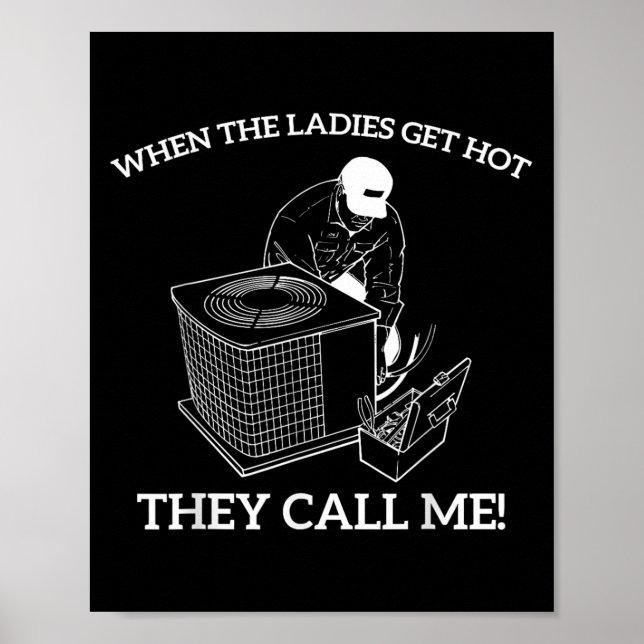 Affiche Hvac Drôle Quand Les Dames Deviennent Chaudes, Ell (Devant)