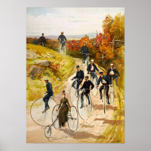 Affiche Hy Sandham Bicycling