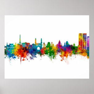 Affiche Hyderabad Skyline Inde