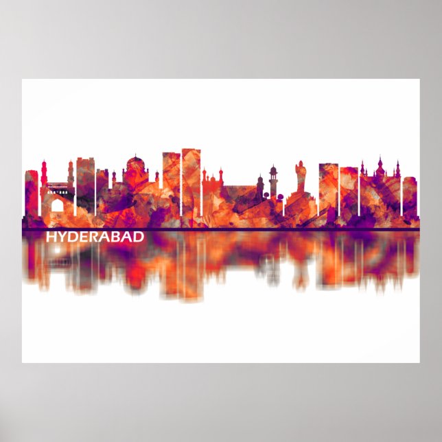 Affiche Hyderabad Telangana Skyline (Devant)