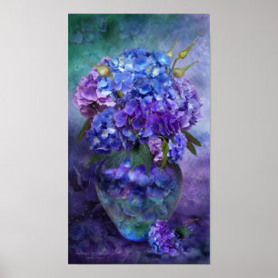 Affiche Hydrangea Dans Hydrangea Vase Poster/Imprimer