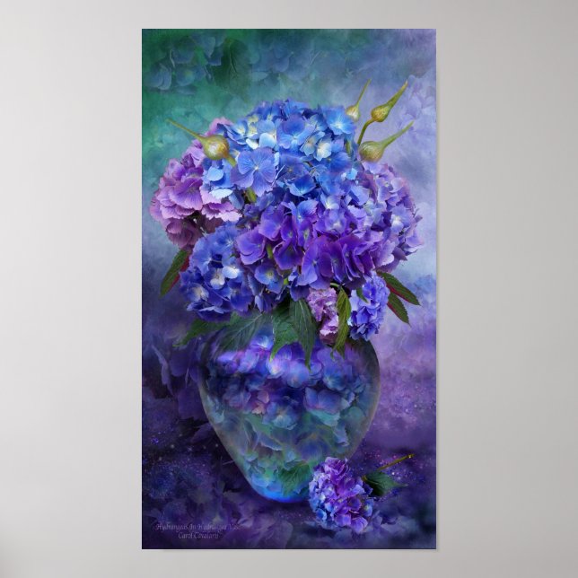 Affiche Hydrangea Dans Hydrangea Vase Poster/Imprimer (Devant)