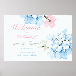 Affiche Hydrangeas Pastel Bloom