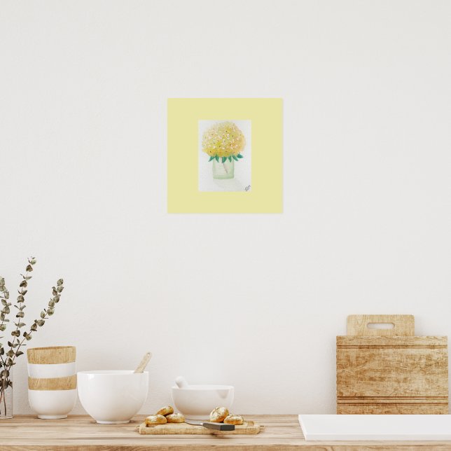 Affiche Hydrangée jaune (Cuisine)
