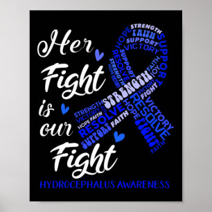 Affiche Hydrocéphalie Conscience Son combat est notre comb