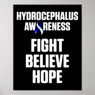 Affiche Hydrocéphalie Survivor Lutter Conscience Guerrier