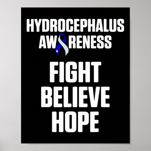 Affiche Hydrocéphalie Survivor Lutter Conscience Guerrier (Devant)