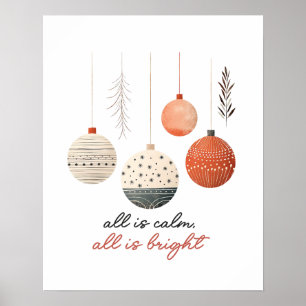 Affiche Hygge Baubles Tout est calme Tout est lumineux