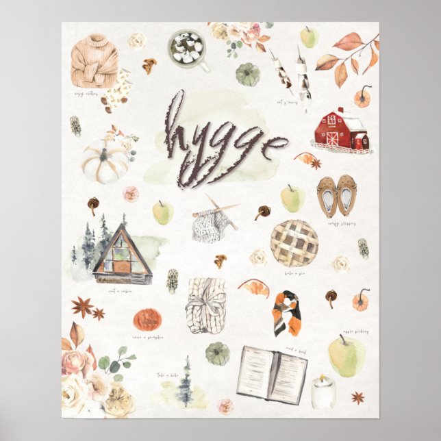 Affiche Hygge Fall Imprimer Automne Octobre (Devant)