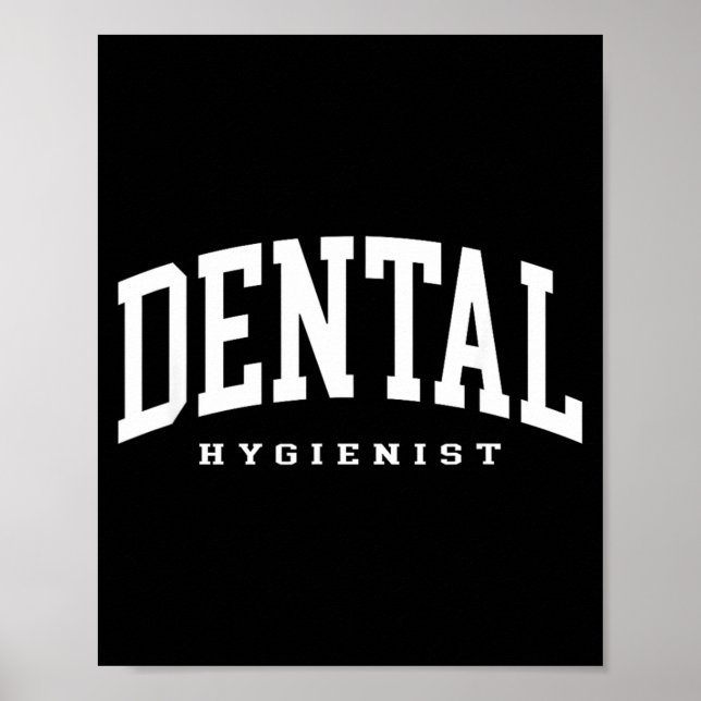 Affiche Hygieniste dentaire drôle assistante d'hygiene den (Devant)