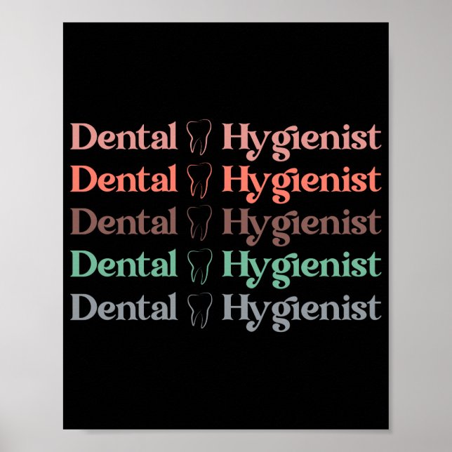 Affiche Hygiéniste dentaire | RDH Dentist Dentist Cadeaux  (Devant)