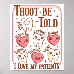 Affiche Hygiéniste dentaire Saint-Valentin Dentiste Squad