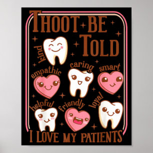 Affiche Hygiéniste dentaire Saint-Valentin Équipe de denti