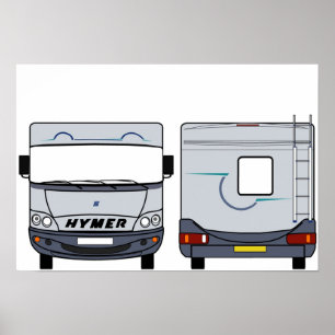 Affiche Hymer Motorhome Front  Back  Colour