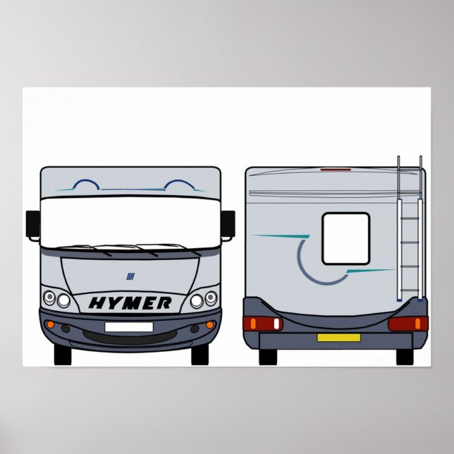 Affiche Hymer Motorhome Front  Back  Colour (Devant)