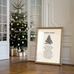 Affiche Hymne nocturne Silent Paroles Imprimer mur