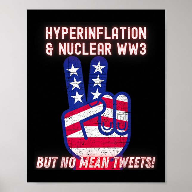 Affiche Hyperinflation Et Guerre Nucléaire Ww3, Mais Pas M (Devant)