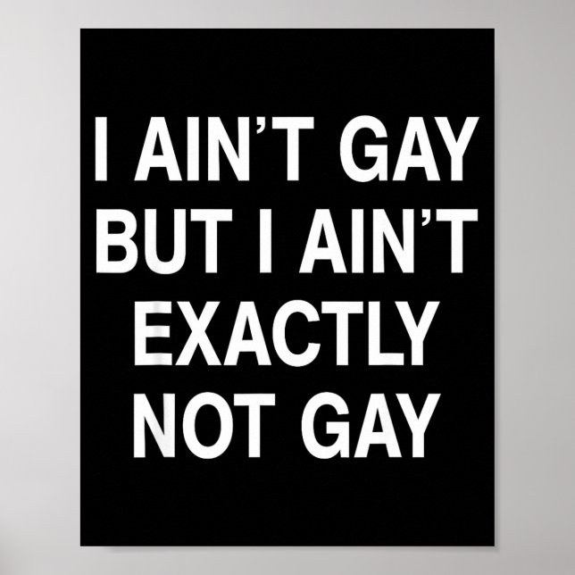 Affiche I Ain't Gay But I Ain't Exactly Not Gay  (Devant)