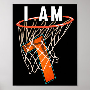 Affiche I Am 7 Bysketbyll Theme 7e Anniversaire Celeber