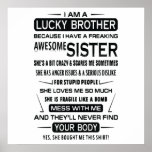 Affiche I Am A Lucky Brother Christmas Gifts For Brother<br><div class="desc">I Am A Lucky Brother Christmas Gifts For Brother</div>