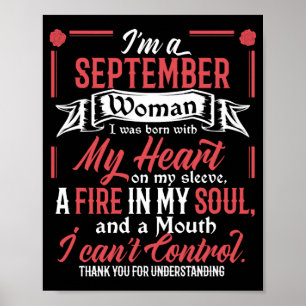 Affiche I Am A Septembre Woman Libra Virgo Birthday Funny