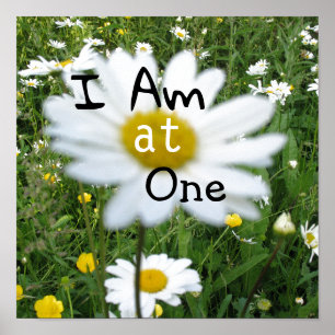 Affiche I am at One wildflowers