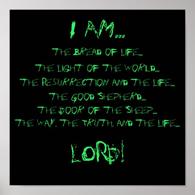 Affiche I AM..., the Bread of Life..., the Light of the... (Devant)