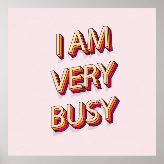 Affiche I Am Very Busy (Devant)