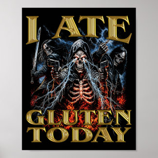 Affiche I Ate Gluten Today Horror Bootleg Cool Hard