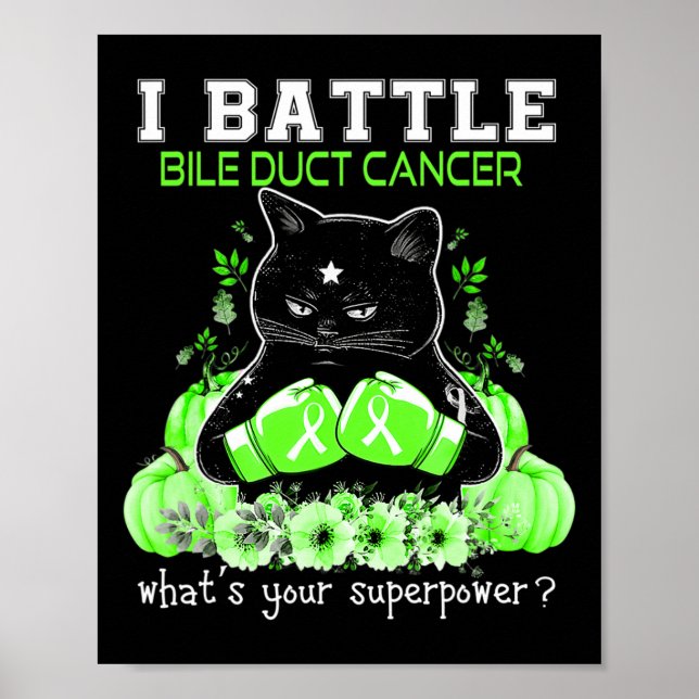 Affiche I Battle Bile Duct Cancer Sensibilisation Fun Chat (Devant)