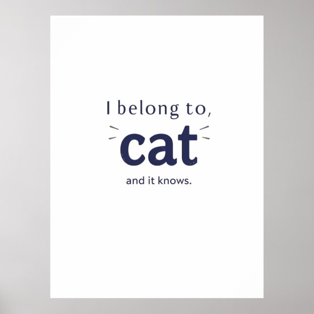 Affiche I Belong to Cat (Devant)