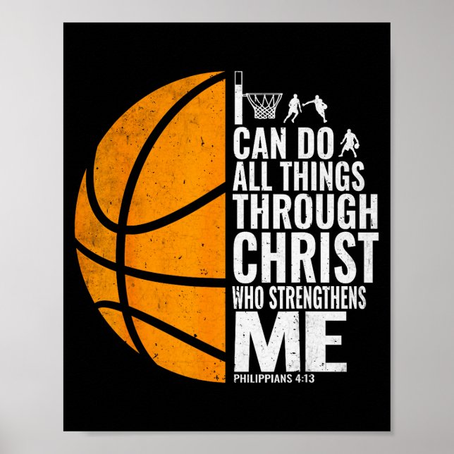 Affiche I Can Do All Things Through Christ Christian Baske (Devant)