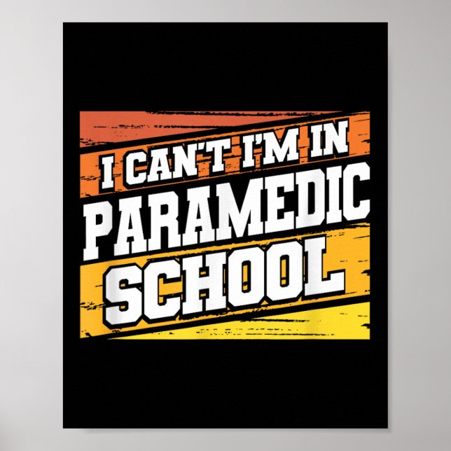 Affiche I Cant I'm In Paramedic School  (Devant)