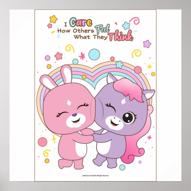 Affiche I care how others feel wall art (Devant)