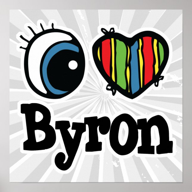 Affiche I Coeur (Amour) Byron (Devant)