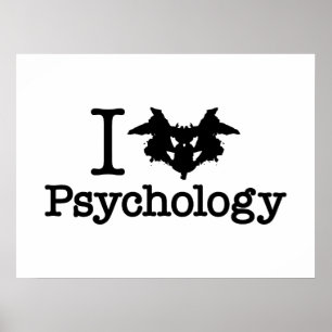 Affiche I Coeur (Rorschach Inkblot) Psychologie