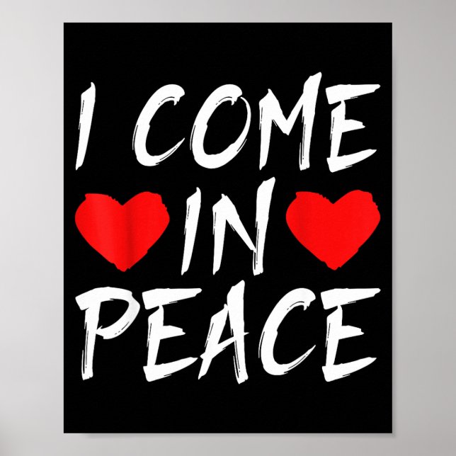 Affiche I Come In Peace Funny Tee Valentine's Day Couple M (Devant)