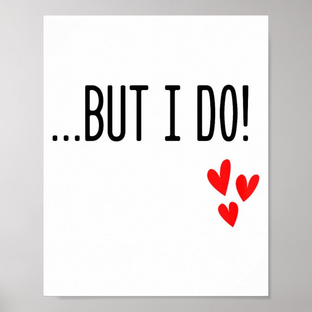 Affiche I Don't Do Matching Hearts Valentines Day Couples  (Devant)