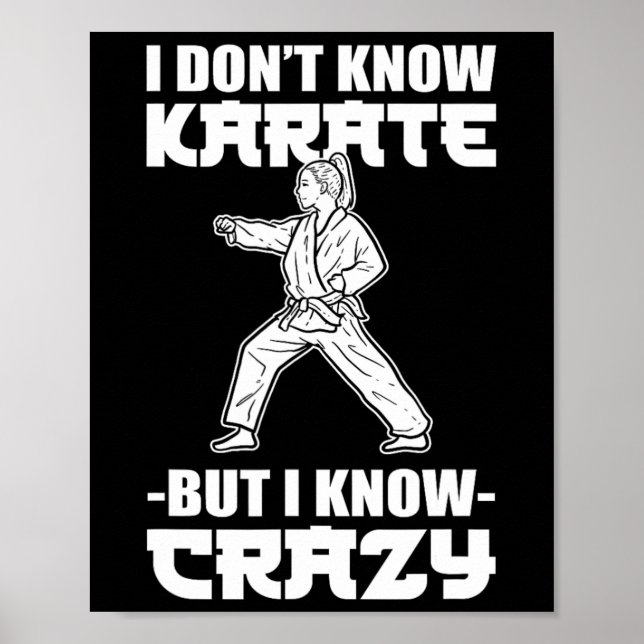 Affiche I Dont Know Karate But I Know Crazy Karate Fighter (Devant)