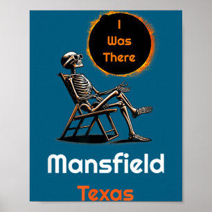 Affiche I Éclipse Solaire Mansfield Texas Là