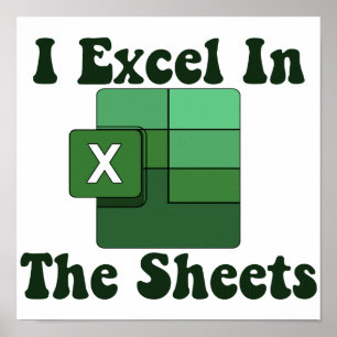 Affiche I Excel Dans Les Feuilles - Excel Spreadsheet Love
