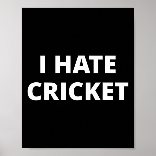 Affiche I Hate Cricket  (Devant)
