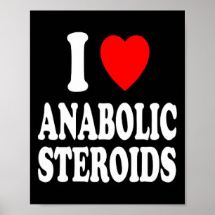 Affiche I Heart (amour) Anabolic Stéroïdes Bodybuilding We