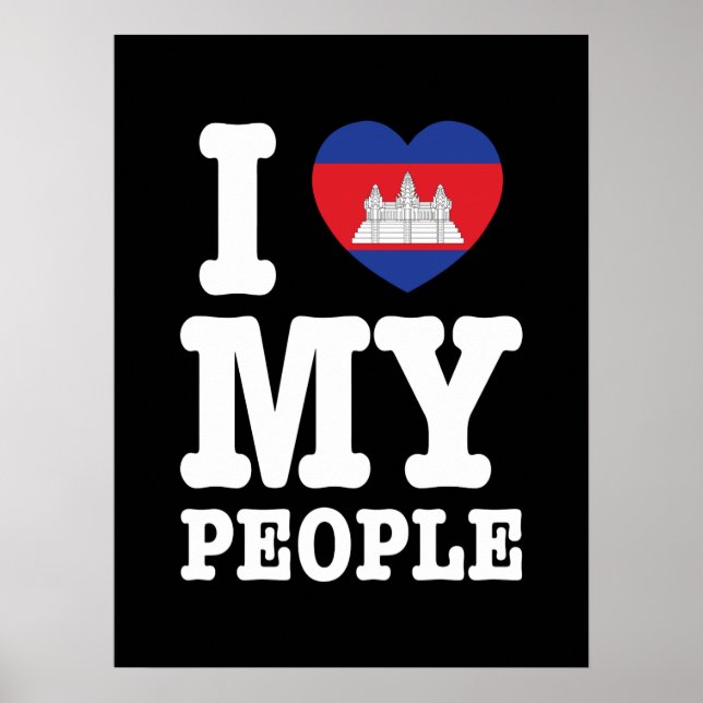 Affiche I Heart (Love) My Khmer People (Devant)